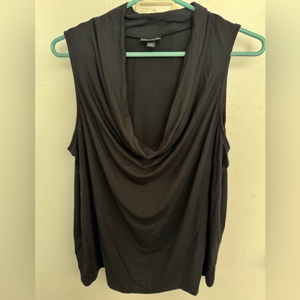 Torrid Black Sleeveless Drape Neck Top size2(plus)